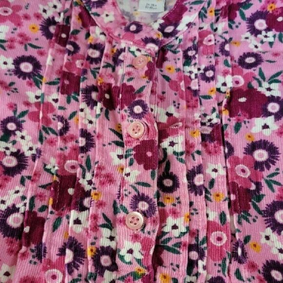 Pink floral corduroy dress - Picture 4 of 4